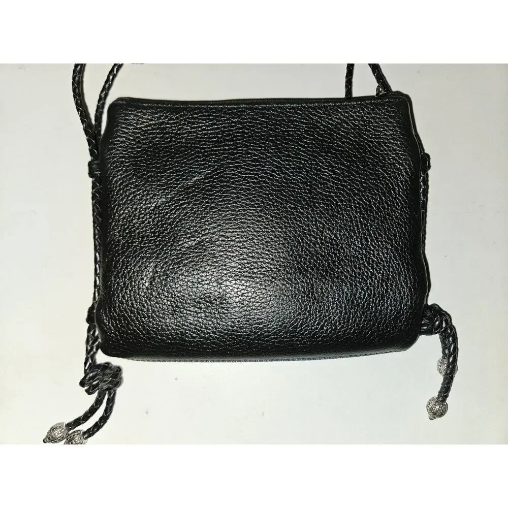 Brighton Denim and Leather Crossbody Bag Purse 8x7